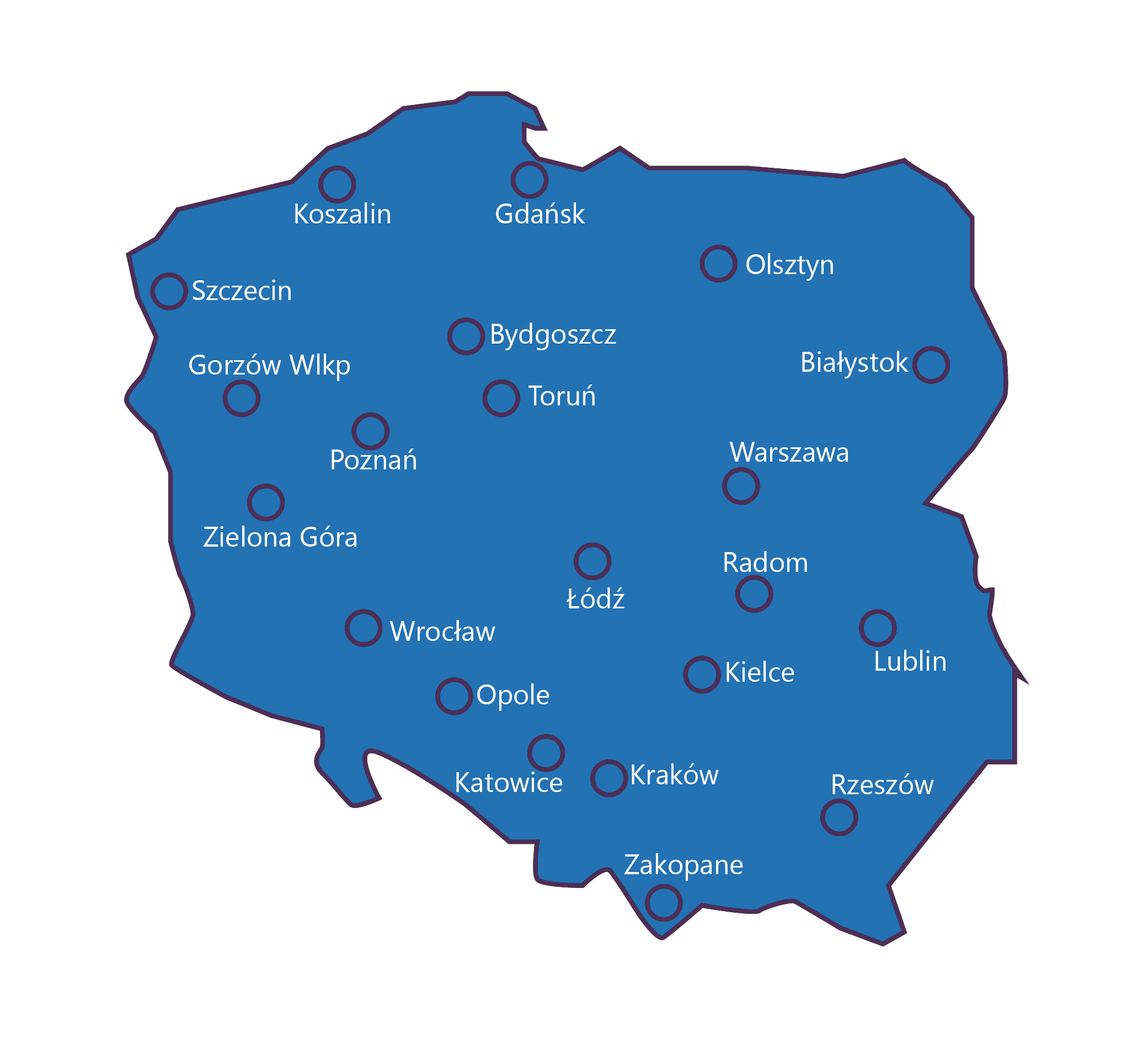 przeprowadzki mapa Polski
